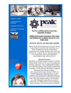 PEATC Cordially Invites You to Our September Webinar-