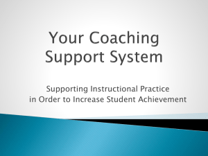 Supporting Instructional Practice in Order to Increase Student Achievement