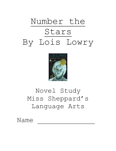 Number the Stars By Lois Lowry