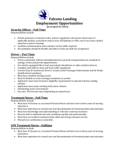 Falcons Landing Employment Opportunities Security Officer – Full Time