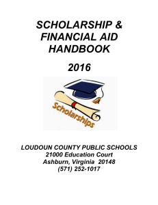 SCHOLARSHIP &amp; FINANCIAL AID  HANDBOOK