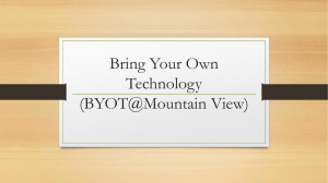 Bring Your Own Technology (BYOT@Mountain View)