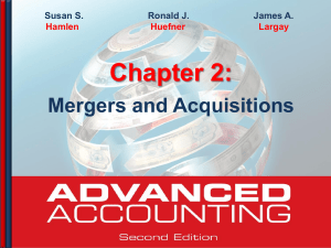 Chapter 2: Mergers and Acquisitions Susan S. Ronald J.