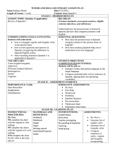 WOODLAND HILLS SECONDARY LESSON PLAN Name  Date