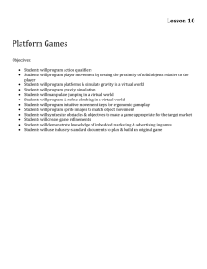 Platform Games  Lesson 10
