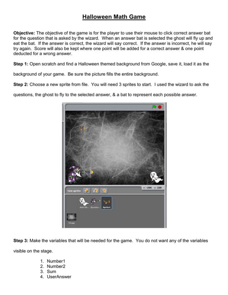 Halloween Math Game