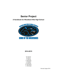 Senior Project  A Handbook for Woodland Hills High School 2014-2015