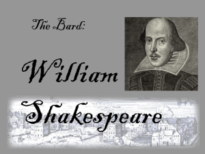 William Shakespeare The Bard: