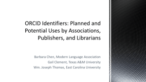 Barbara Chen, Modern Language Association Gail Clement, Texas A&amp;M University