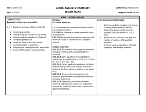 WOODLAND HILLS SECONDARY LESSON PLANS