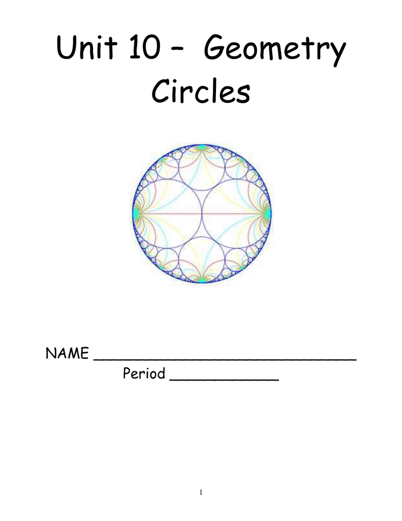 Geometry Circles Worksheets Multiple Choice