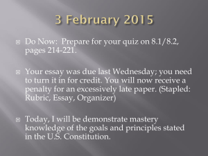 Do Now:  Prepare for your quiz on 8.1/8.2, pages 214-221.