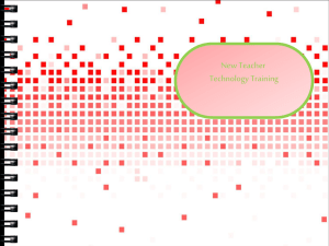 New Teacher Technology Training