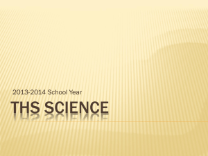 THS SCIENCE 2013-2014 School Year