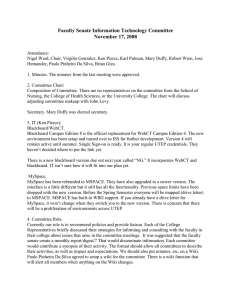 Faculty Senate Information Technology Committee November 17, 2008