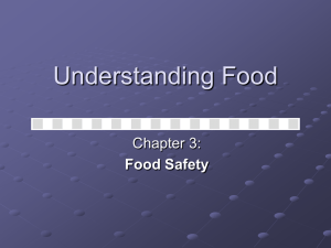 Understanding Food Chapter 3: Food Safety