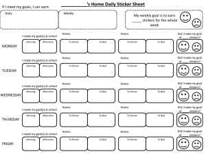 __________’s Home Daily Sticker Sheet My weekly goal is to earn