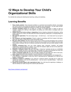 12 Ways to Develop Your Child's Organizational Skills Learning Benefits