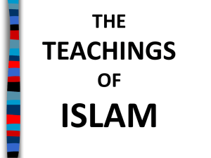 ISLAM TEACHINGS THE OF