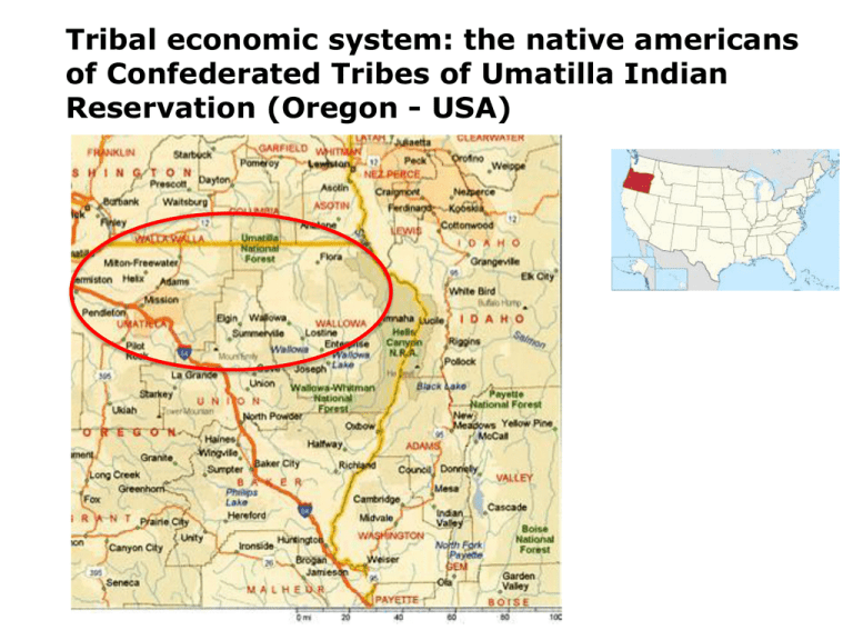 Tribal economic system: the native americans Reservation (Oregon - USA)