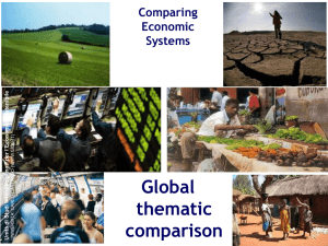 Global thematic comparison Comparing