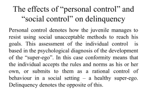 The effects of “personal control” and “social control” on delinquency