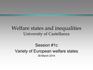 Welfare states and inequalities University of Castellanza Session #1c