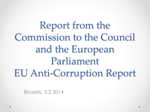 Report from the Commission to the Council and the European Parliament