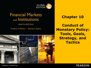 Chapter 10 Conduct of Monetary Policy: Tools, Goals,