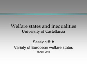 Welfare states and inequalities University of Castellanza Session #1b