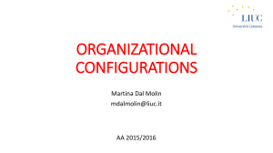 ORGANIZATIONAL CONFIGURATIONS Martina Dal Molin