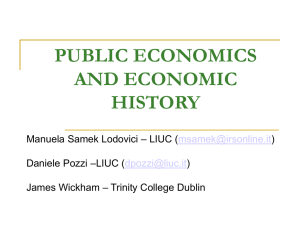 PUBLIC ECONOMICS AND ECONOMIC HISTORY – LIUC (