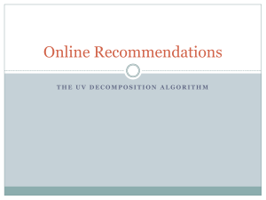 Online Recommendations