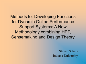 Methods for Developing Functions for Dynamic Online Performance Support Systems: A New