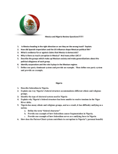 Mexico and Nigeria Review Questions!!!!!!!