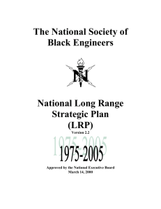 The National Society of Black Engineers National Long Range Strategic Plan