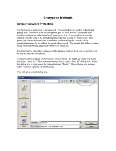 Encryption Methods Simple Password Protection