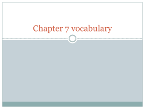 Chapter 7 vocabulary