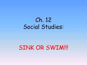 Ch. 12 Social Studies: SINK OR SWIM!!!