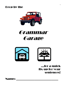 Grammar Garage  Drop by the