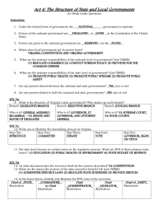 Act 4: The Structure of State and Local Governments