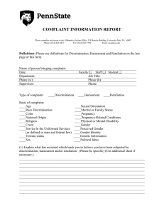 COMPLAINT INFORMATION REPORT