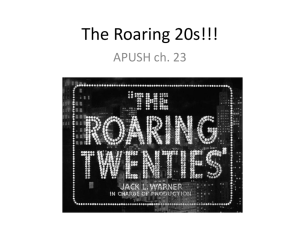 The Roaring 20s!!! APUSH ch. 23