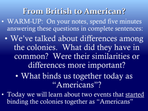 From British to American? • We’ve talked about differences among