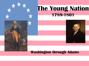 The Young Nation 1789-1801 Washington through Adams