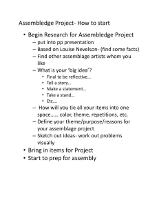 Assembledge Project- How to start • Begin Research for Assembledge Project