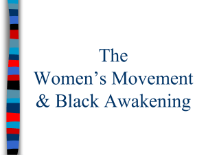 The Women’s Movement &amp; Black Awakening