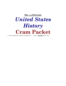 United States History Cram Packet
