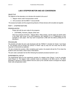 LAB 5 STEPPER MOTOR AND A/D CONVERSION OBJECTIVE