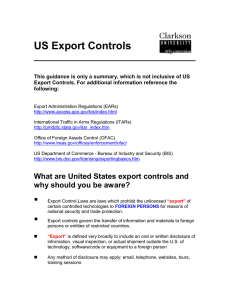 US Export Controls ___________________________________
